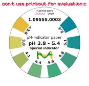pH指示纸 pH 3.8-5.4 专用指示剂 roll L 4.8 m , with color scale, pH range 3.8-5.4, graduations and accuracy accuracy: 0.3 pH unit, MQuant®