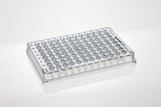 Eppendorf&#174; BioBased twin.tec 96 Well PCR Plate skirt, clear (with OptiTrack high contrast labelling)