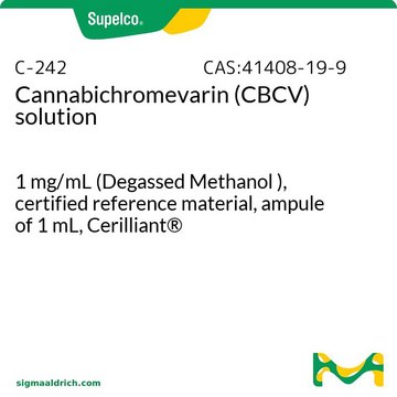 Cannabichromevarin (CBCV) solution 1&#160;mg/mL (Degassed Methanol ), certified reference material, ampule of 1&#160;mL, Cerilliant&#174;