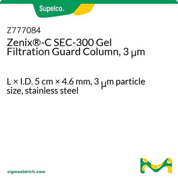 Zenix&#174;-C SEC-300 Gel Filtration Guard Column, 3 &#956;m L × I.D. 5&#160;cm × 4.6&#160;mm, 3&#160;&#956;m particle size, stainless steel