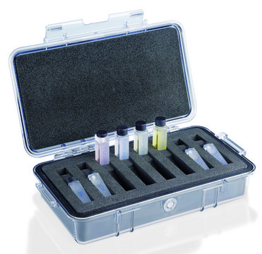 Hellma&#174; liquid calibration standards set UV1, UV12, UV6, UV9, UV60, UV600, UV14, UV5, complete set for testing photometers according to Ph. Eur.