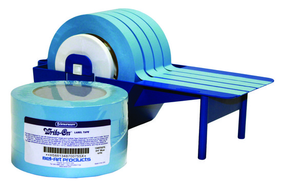 Bel-Art&#174; Write-on&#8482; Label Tape roll size 40&#160;yard, blue, width 3/4&#160;in., pk of 4