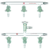 Aldrich® single bank manifold with glass stopcocks Standard manifold, positions, 4