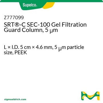 SRT&#174;-C SEC-100 Gel Filtration Guard Column, 5 &#956;m L × I.D. 5&#160;cm × 4.6&#160;mm, 5&#160;&#956;m particle size, PEEK