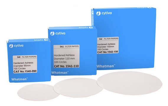 Whatman&#174; quantitative filter paper, hardened ashless, Grade 542 circles, diam. 90&#160;mm, pack of 100