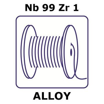 Niobium-zirconium alloy, Nb99Zr1 1m wire, 0.25mm diameter, as drawn