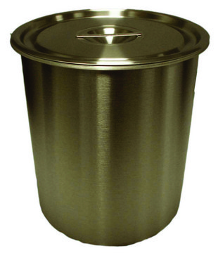 Stainless steel straight side storage container capacity 2.05&#160;qt, L × W 5.4&#160;in. × 6.6&#160;in.