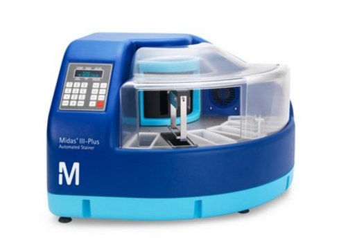 Midas&#174; III-Plus Automated Stainer suitable for hematology, histology, microbiology