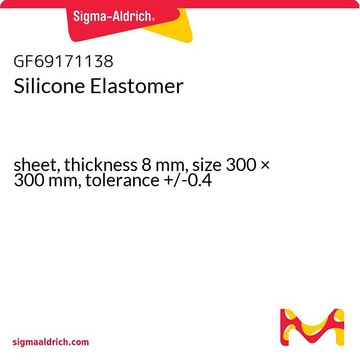 Silicone Elastomer sheet, thickness 8 mm, size 300 × 300 mm, tolerance +/-0.4
