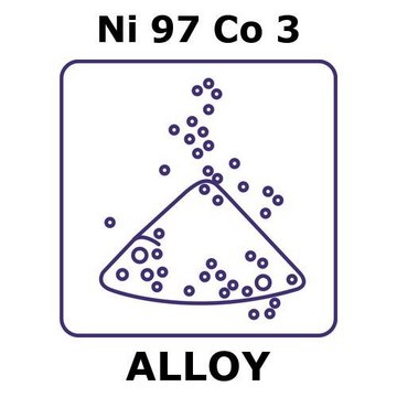 Nickel/Cobalt powder, Ni 97%/Co 3%, max. particle size 150 micron, weight 20&#160;g, condition gas atomized