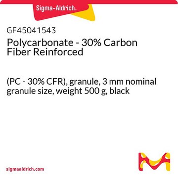 Polycarbonate - 30% Carbon Fiber Reinforced (PC - 30% CFR), granule, 3&#160;mm nominal granule size, weight 500&#160;g, black