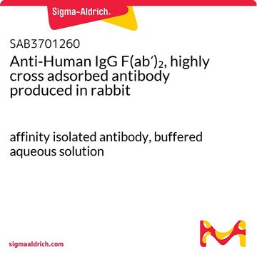 抗 人 IgG F（ab&#8242; 2 ，高度交叉吸附 兔抗 affinity isolated antibody, buffered aqueous solution