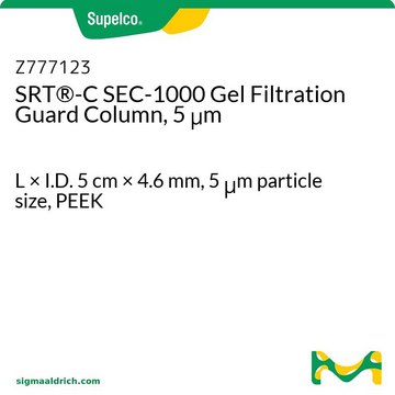 SRT&#174;-C SEC-1000 Gel Filtration Guard Column, 5 &#956;m L × I.D. 5&#160;cm × 4.6&#160;mm, 5&#160;&#956;m particle size, PEEK