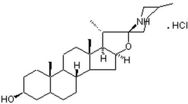 Tomatidine, HCl A steroidal alkaloid that structurally resembles Cyclopamine, but lacks the capacity to inhibit Shh (Sonic Hedgehog) signaling. Reported to be non-teratogenic.