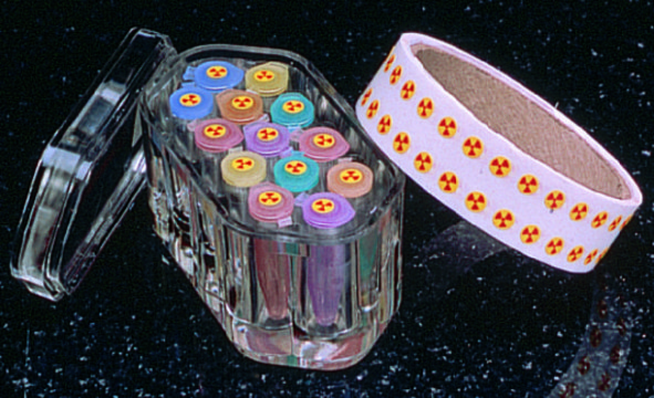 Indicator dots, “Radiation” pkg of 1000 dots per roll