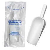 SP Bel-Art® Sterileware™ Sampling Scoop with Handle white polystyrene, nominal capacity 250 mL (8 oz), sterile, pack of 10 ea (individually wrapped)