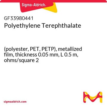 Polyethylene Terephthalate (polyester, PET, PETP), metallized film, thickness 0.05&#160;mm, L 0.5&#160;m, ohms/square 2