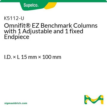 Omnifit&#174; EZ Benchmark Columns with 1 Adjustable and 1 fixed Endpiece I.D. × L 15&#160;mm × 100&#160;mm