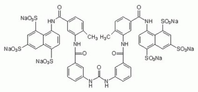 苏拉明，钠盐 A reversible and competitive inhibitor of protein tyrosine phosphatases.