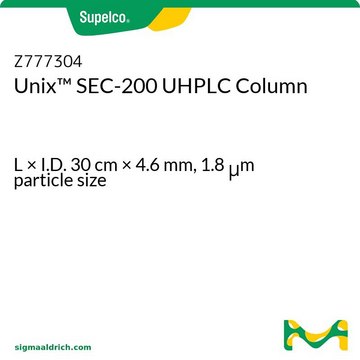 Unix&#8482; SEC-200 UHPLC Column L × I.D. 30&#160;cm × 4.6&#160;mm, 1.8&#160;&#956;m particle size