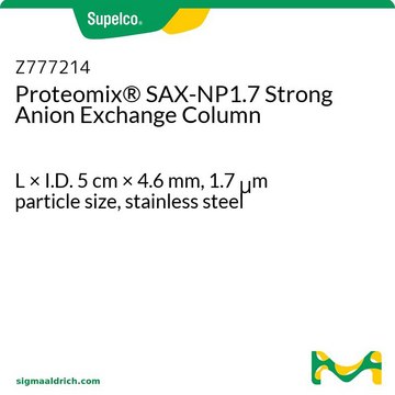 Proteomix&#174; SAX-NP1.7 Strong Anion Exchange Column L × I.D. 5&#160;cm × 4.6&#160;mm, 1.7&#160;&#956;m particle size, stainless steel