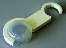 Screw cap wrench for 250 mL and 1L PFA bottles