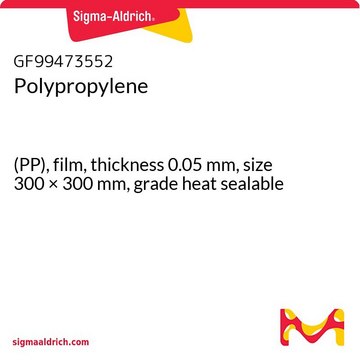 Polypropylene (PP), film, thickness 0.05&#160;mm, size 300 × 300&#160;mm, grade heat sealable