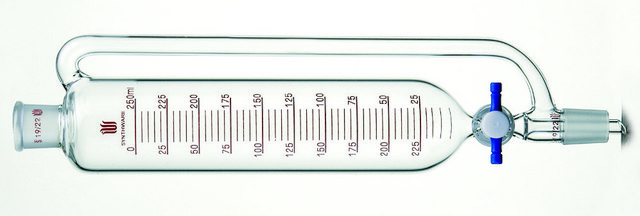 Synthware&#8482; pressure equalizing addition funnel 60 mL, joint: ST/NS 14/20, stopcock: PTFE