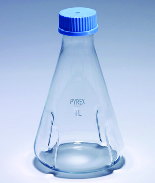 Pyrex&#174; Culture flask, baffled, PTFE membrane screwcap 1000&#160;mL