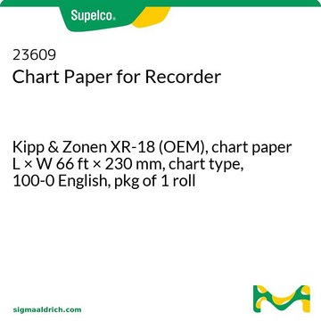 记录仪的图纸 Kipp &amp; Zonen XR-18 (OEM), chart paper L × W 66&#160;ft × 230&#160;mm, chart type, 100-0 English, pkg of 1&#160;roll