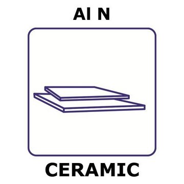 Aluminum nitride sheet, thickness 0.125&#160;mm, size 25 × 25&#160;mm, condition translucent