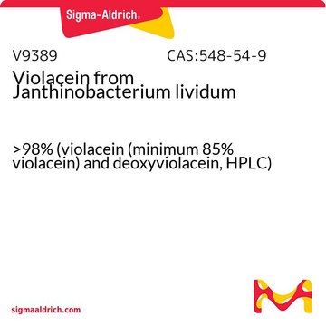 Violacein from Janthinobacterium lividum &gt;98% (violacein (minimum 85% violacein) and deoxyviolacein, HPLC)