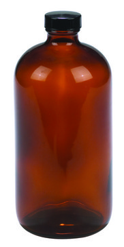 Wheaton amber-glass safety-coated bottle capacity 1000&#160;mL, PTFE cap liner