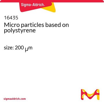 Micro particles based on polystyrene size: 200 &#956;m