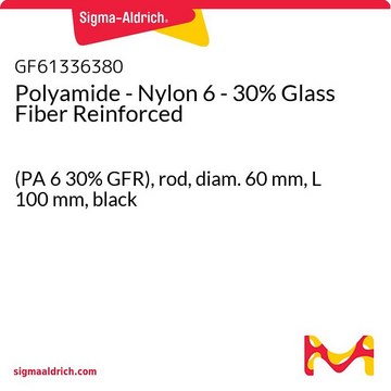 Polyamide - Nylon 6 - 30% Glass Fiber Reinforced (PA 6 30% GFR), rod, diam. 60&#160;mm, L 100&#160;mm, black