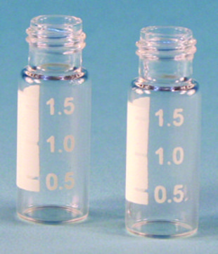 12×32mm R.A.M.&#8482;（9mm 螺纹）广口螺纹口样品瓶 volume 2&#160;mL, clear glass vial, pkg of × 100&#160;ea