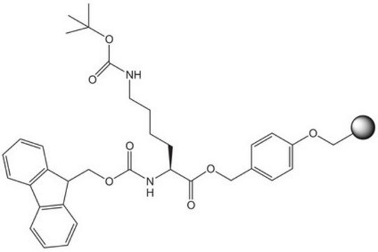 Fmoc-Lys(Boc)-Wang resin LL (100-200 mesh) Novabiochem&#174;