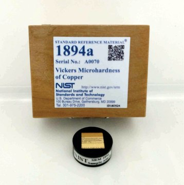 Vickers microhardness of copper NIST&#174; SRM&#174; 1894a