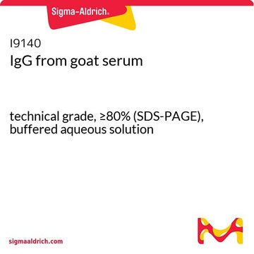 IgG 来源于山羊血清 technical grade, &#8805;80% (SDS-PAGE), buffered aqueous solution