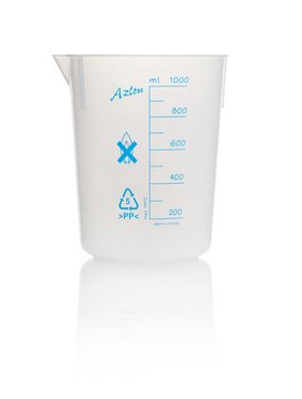 Azlon Tapered Beakers with Printed Graduations polypropylene, capacity 1000&#160;mL