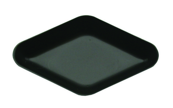 Diamond shaped weigh boats polystyrene, volume 25&#160;mL, black, anti-static