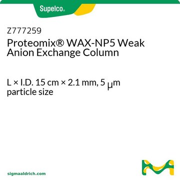 Proteomix&#174; WAX-NP5 Weak Anion Exchange Column L × I.D. 15&#160;cm × 2.1&#160;mm, 5&#160;&#956;m particle size