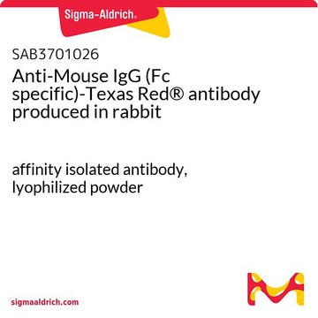 Anti-Mouse IgG (Fc specific)-Texas Red&#174; antibody produced in rabbit affinity isolated antibody, lyophilized powder