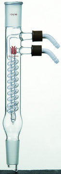 Synthware&#8482; coil-style reflux condenser with removable hose connections joint: ST/NS 24/40, hose size 10&#160;mm