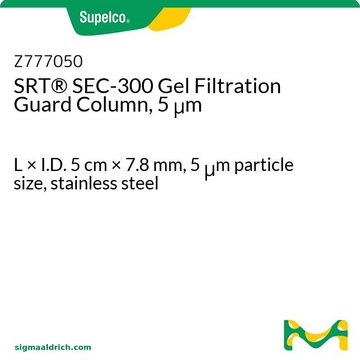 SRT&#174; SEC-300 Gel Filtration Guard Column, 5 &#956;m L × I.D. 5&#160;cm × 7.8&#160;mm, 5&#160;&#956;m particle size, stainless steel