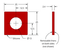 Grace Bio-Labs Press-To-Seal silicone isolator, No PSA wells, 1 (Round, 13mm diameter, 2.4mm depth)