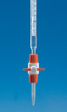 BRAND&#174; compact BLAUBRAND&#174; burette, with PTFE stopcock and Schellbach stripe volume 10&#160;mL, accuracy: ±0.02&#160;mL