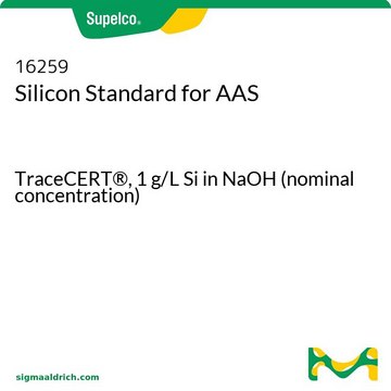 Silicon Standard for AAS TraceCERT&#174;, 1&#160;g/L Si in NaOH (nominal concentration)