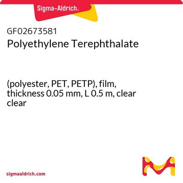 Polyethylene Terephthalate (polyester, PET, PETP), film, thickness 0.05&#160;mm, L 0.5&#160;m, clear clear