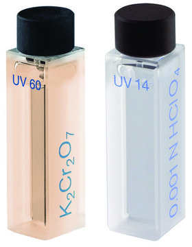 Hellma&#174; liquid calibration standards set UV60, UV14, for testing the photometric accuracy